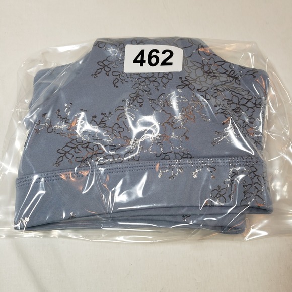 GLYDER Blue Snowflake Print Sports Bra Tank Top Size L Athletic Fitness - Picture 6 of 6